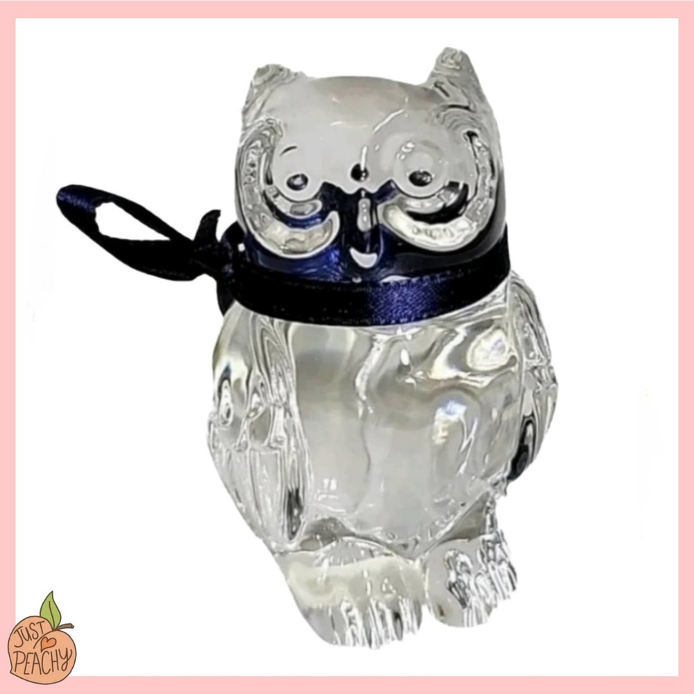Princess House Clear Glass Owl Figurine